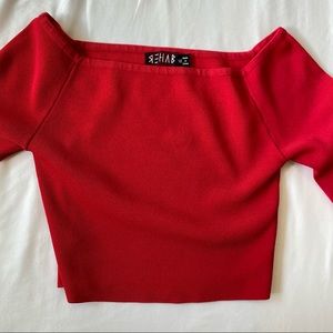 Rehab Red Crop Top